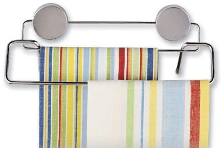 Better Houseware 2409 magnetisch Doppel-Handtuchstange, Edelstahl