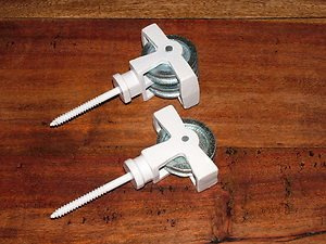 OriginalForgery Victorian Clothes Airer Double & Single Pulley White Cast Iron