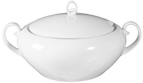 Seltmann Weiden 001.215987 Rondo Schüssel - Terrine - mit Deckel - Porzellan - weiß 2,3 l