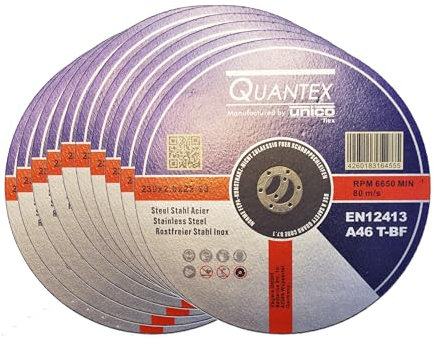 10 Stück Trennscheibe Ø 230mm x 2.0mm für Winkelschleifer Stahl Edelstahl Flexscheibe Inox Metall
