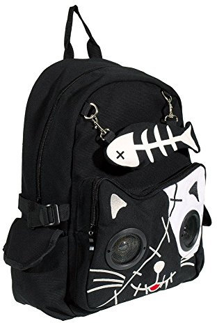 Banned Katzen Lautsprecher Rucksack Weiß