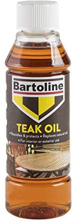 Bartoline Teak Oil 250ml – Deep Penetrating Wood Oil for Outdoor & Indoor Furniture | Garden Furniture, Hardwood Protection & Teak Care
