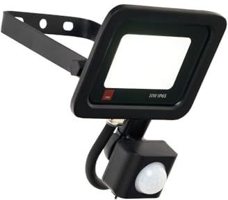 LITECRAFT Langton Floodlight Outdoor 10 Watt Integrated LED with PIR Motion Sensor - Black