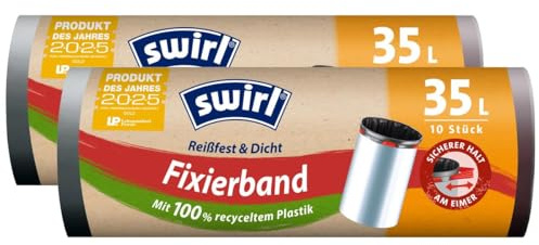 2x Swirl Fixierband Müllbeutel 35L (10 stk./Rolle)
