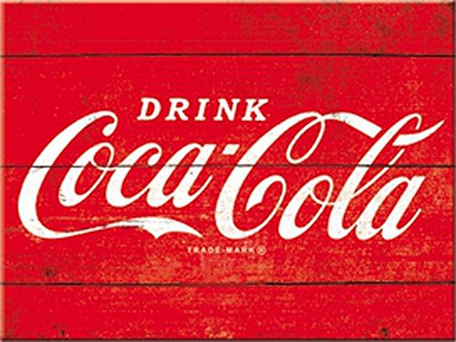 Nostalgic-Art Retro Kühlschrank-Magnet, 6 x 8 cm, Coca-Cola – Logo Red – Geschenk-Idee für Coke-Fans, Original Lizenzprodukt (OLP), aus Metall, Vintage Design | Original Coca-Cola Lizenzprodukt (OLP), aus Metall, Vintage Design, Geschenk-Idee für Coke-Fans