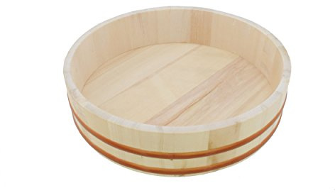 BambooMN 14.2 Hangiri Oke Sushi Rice Cooling Bowl/Tub, 1 Piece - Extra Large