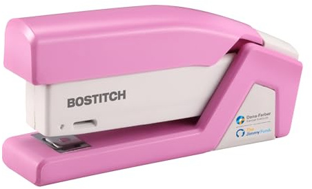 Bostitch Office InCourage Spring-Powered Compact Stapler, 3-in-1, Plastic, Half Strip, 20 Sheet Capacity, BCA Pink (1588)