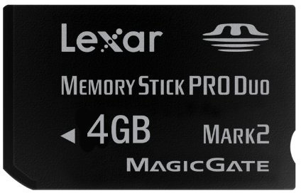 Lexar Carte Mémoire Memory Stick 4 Go Pro Duo Gaming Edition Noir Mark 2 LMSPD4GBGBEU