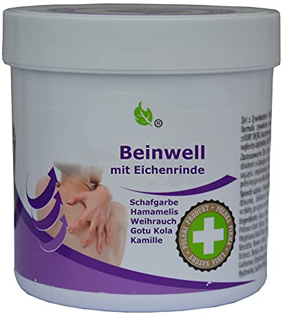Beinwell, Eichenrinde, Rosskastanie, weitere Kräuter, Gel 250ml, sehr effektiv, Pflegegel für die Haut, bei Hämorriden, strapazierte beanspruchte schmerzende Beine, Arme, Rücken, Gelenke