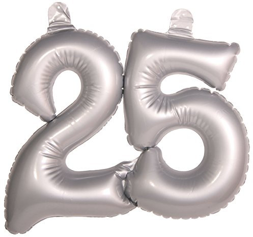 Numero gonfiabile 25 argento