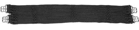 Stübben Kordelgurt mit rostfreien Edelstahlschnallen - schwarz - 120cm