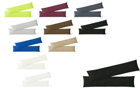 EXKLUSIV HEIMTEXTIL Jersey Kissenbezug 2er Set 40 x 145 cm schwarz