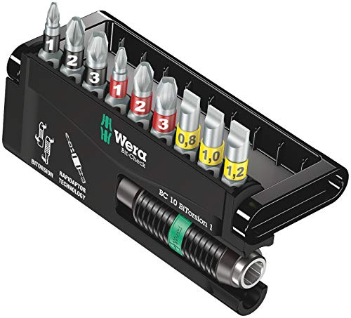 Wera Bit-Sortiment, Bit-Check 10 BiTorsion 1, 10-teilig, 05056374001