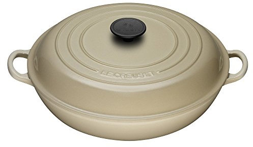 Le Creuset Signature Braiser rond en fonte émaillée Dune 3 l