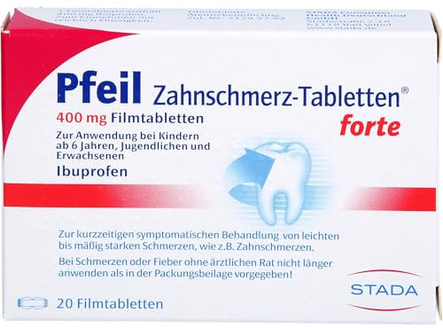 Pfeil Zahnschmerz-Tabletten forte 400 mg Ibuprofen, 20 St. Tabletten