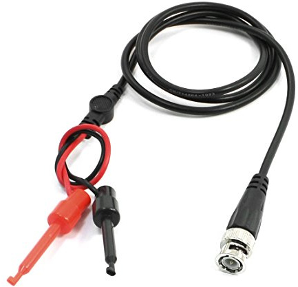 sourcing map 1M 3.3ft BNC Male To Q9 Test Hook Clip Probe Lead Cable