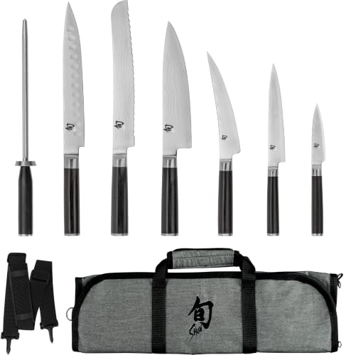 Shun DMS0899 8-teiliges Schülermesser-Set, edelstahl, schwarz