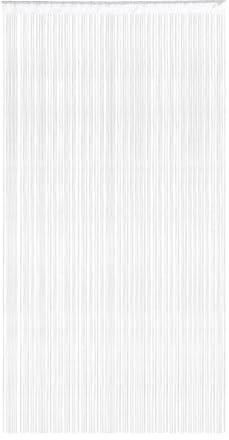 Victoria M. Leonora Fadenvorhang Fadengardine Türvorhang Insektenschutz, mit Durchzugstunnel, Waschbar, Kürzbar, 100 x 245cm, Weiß