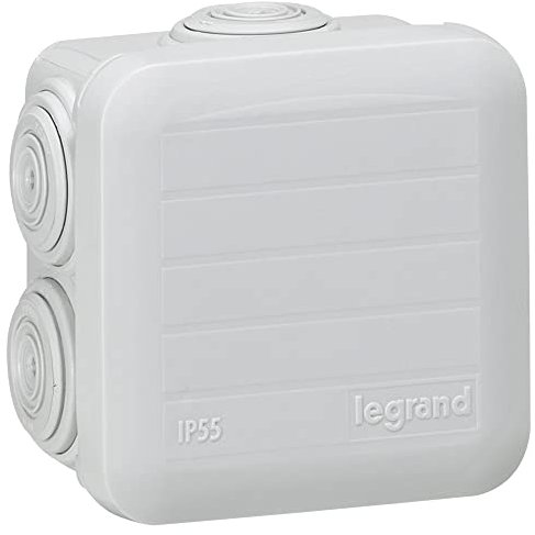 LEGRAND | Boîte De Dérivation 65x65 Plexo, Fermeture Par Enclipsage, Étanchéité IP55 IK07, 7 Entrées Pour Câbles Et Tubes Ø4mm À Ø20mm
