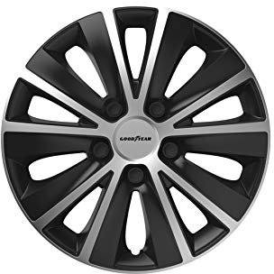 GOODYEAR GOD9053 Zweifarbig Auto Radkappen Monaco 14, Schwarzes/Silber