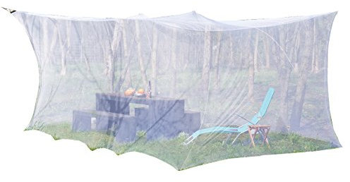 infactory Mückennetz: XXL-Moskitonetz für Innen & Außen, 300 x 500 x 250 cm, 220 Mesh, weiß (Moskitonetz Balkon, Mückennetz XXL, Hollywoodschaukel)