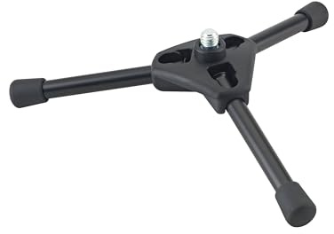 K&M 231/1 Tischstativ Schwarz Kunststoff - Mikrofonhalter mit 6 cm Höhe und 3/8“ Gewindeanschluss - leicht und handlich
