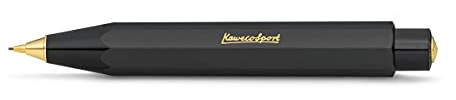 Kaweco Classic Sport HB - Portamine da 0,7 mm, in plastica di alta qualità, con design ottagonale, 11 cm, penna a pressione ricaricabile (nero)