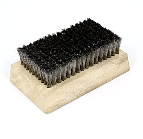 Sourcingmap 11cm Wood Handle Stainless Steel Wire Brush for Anilox Roller Cleaning