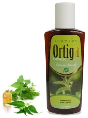 Nettle Hair Loss Shampoo for all Types of Hair, cleanser made with extracts from the stinging nettle plant. 250 ml from PERU, Shampoo de Ortiga