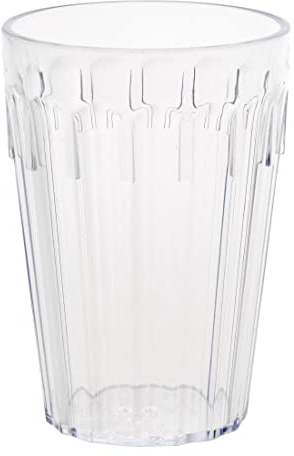 Olympia Kristallon 6701 Tumbler Drinking Cups 260ml 9oz, Pack of 12 | Saves cupboard space with a stackable design, while shatterproof acrylic plastic construction prevents breakage.