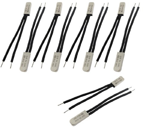 sourcing map 10 Stücke Temperaturschalter Thermostat Bimetall 55C Normal Geschlossen KSD9700