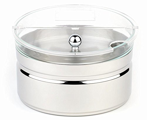 APS Kühlschale -TOP FRESH- ein Standfuß, eine Schale aus Glas mit klappbarem Deckel, sowie ein Kühl-Akku – Made in Germany
