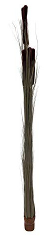 artplants.de Junco Alta Artificial, marrón Oscuro, 130cm - Plumero - Carrizo