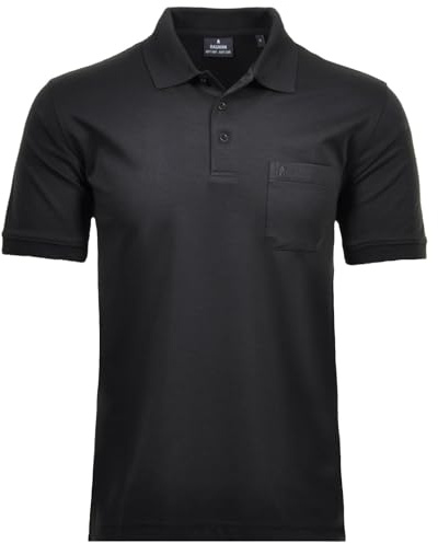 RAGMAN Herren Softknit-Polo Uni, mit Brusttasche