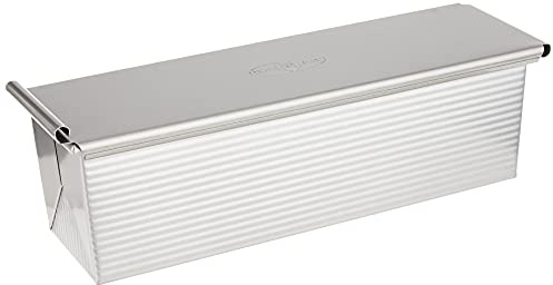 USA Pan Bakeware Pullman Loaf Pan with Cover, 13 x 4 inch, Nonstick & Quick Release Coating, Made in The USA from Aluminized Steel