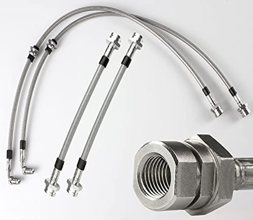 Stahlflex Bremsleitungen kompatibel mit VW T4 Bus 70X, 7D 2.4 D - 78 PS Bj.1990-1998 [Edelstahl]