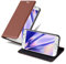 Cadorabo Hülle kompatibel mit Samsung Galaxy S6 aus Premium Kunst Leder Flip Klappbare Stoßfeste Magnetische [Standfunktion] [Kartenfächern] Cover Hülle für Galaxy S6 Tasche in Braun