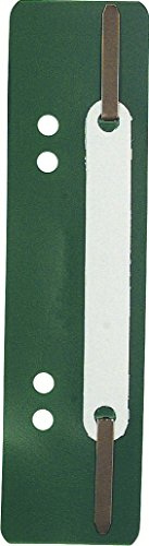 Exacompta - Réf. 426005B - Paquet de 250 fixe-dossiers à lamelle - Pour relier des documents perforés A4 - Double perforation 60 et 80 mm pour classeurs et classeurs à levier - Couleur vert