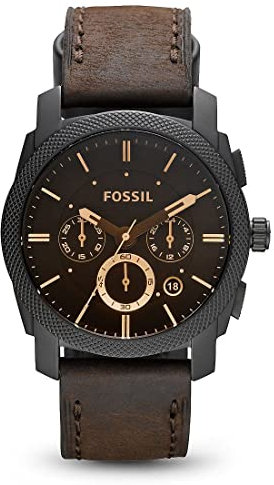 Fossil Orologio Cronografo Al Quarzo Da Uomo Con Cinturino In Pelle FS4656