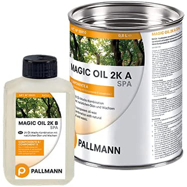 Pallmann Magic Oil 2K AB Spa High-Solid Parkettöl Lösemittelfreies für Feuchträumen 1 L ÖL und WACHS in Einem trocknet schnell