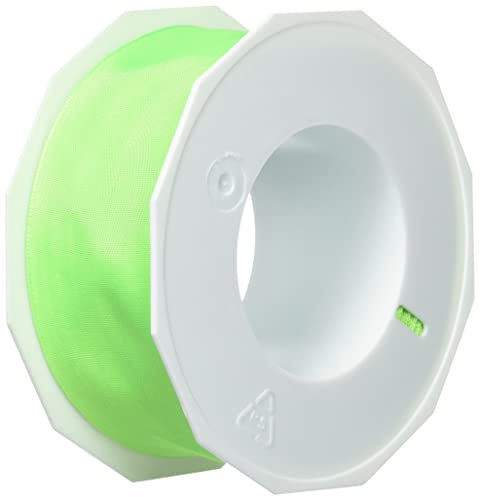 PRÄSENT C.E. Pattberg NEON Dream Band mit Drahtkante Lime (grün), 20 m Schleifenband für Bunte, 40 mm Breite, für knallige Geschenkverpackungen, Dekorationen & Applikationen