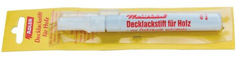ADLER Decklackstifte 1er Weiß 400 - Lackstift Weiss Retuschierstift Lack Stift