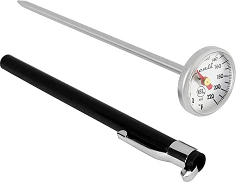 Escali AH2 Instant Read Small 1-inch Dial Thermometer Fahrenheit Protective Sheath Shatter Proof NSF Certified Commercial (5-inch Probe Length)