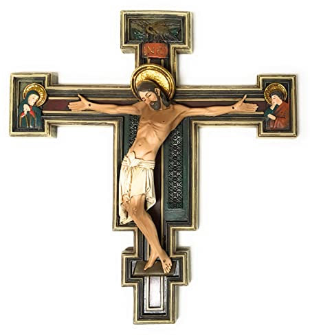Joseph's Studio by Roman Florentine Crucifix, 10.25 Inch Wall Cross, Religious Home Wall Decor, Ornate Christian Cross Decoration
