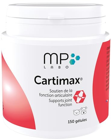 MP Labo Cartimax - Unterstützung der Gelenkfunktion für Hunde und Katzen - Glucosamin, Teufelskralle, Mädesüß, Bambus und Spurenelemente (150 Kapseln)
