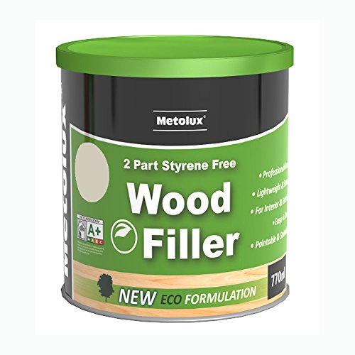 Metolux 2 Part Styrene Free Wood Filler Redwood / Light Stainable 770ml (1.4kg)