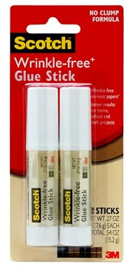 Scotch Wrinkle-Free Glue Sticks, 2 Pack, .27 oz Each