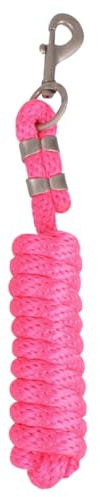 QHP Führstrick Anbindestrick Luxus Karabinerhaken Uni 2 m (Fuchsia)