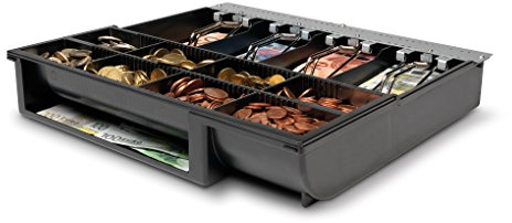 Safescan Modulo interno regolabile 4141T1 che organizza il denaro del cassetto, Modulo interno con 4 scomparti per banconote e 8 per monete, Adatto per i cassetti Safescan SD-4141 e HD-4141S