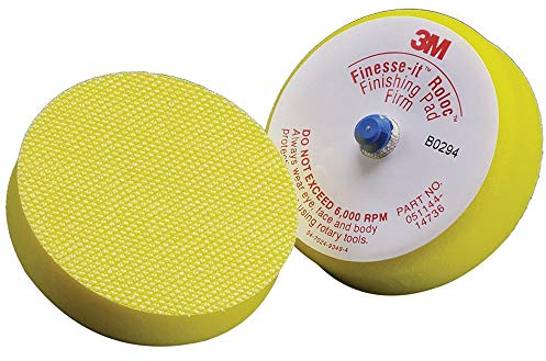 3M Finesse-It Roloc Finishing Disc Pad – festes Pad für Exzenterschleifer – zur Verwendung mit 3M Polierpads – 7,6 cm – 14736U